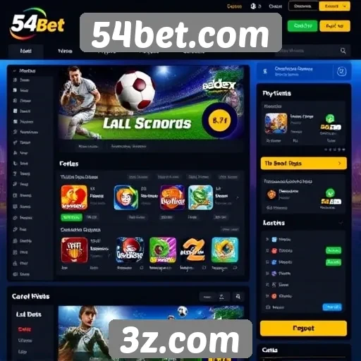 Interface amigável do 54bet.com melhora experiência do usuário